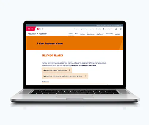 Computer screen displaying the Treatment Planner page